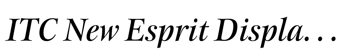 ITC New Esprit Display Medium Italic